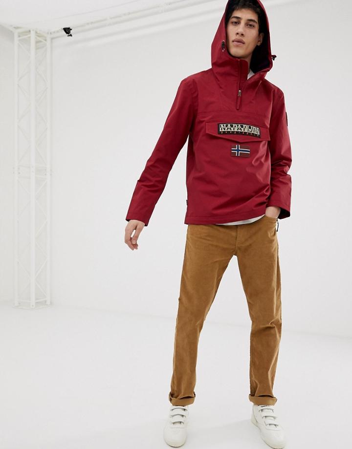 Napapijri Rainforest Jacket In Dark Red - Red