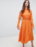 Vero Moda High Neck Maxi Dress - Orange