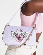 Skinnydip X Hello Kitty Velvet Shoulder Bag In Lilac-purple