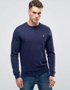 Lyle & Scott Crew Sweatshirt Eagle Logo In Navy - Navy