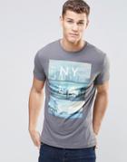 Esprit Crew Neck T-shirt With City Graphic Print - 031 Grey 2