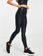 Asos 4505 Leggings In Glossy Animal Print-black