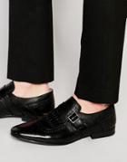 Kg By Kurt Geiger Doverxcourt Monk Shoes In Leather - Black