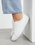 Asos Design Demi Lace Up Sneakers In White