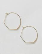 Asos Ultra Fine Abstract Hoop Earrings - Gold