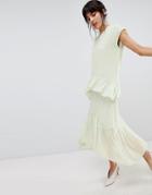 Vero Moda Layered Frill Midi Dress - Blue
