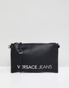 Versace Jeans Contrast Logo Crossbody Bag - Black