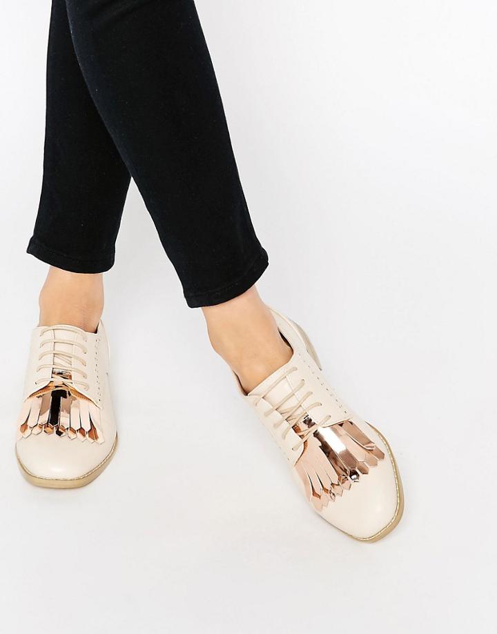 Asos Missouri Fringed Brogues - Nude
