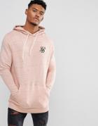Siksilk Hoodie In Pink With Fleck - Pink
