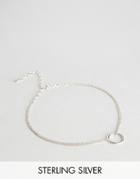 Dogeared Sterling Silver Step It Up Karma Ring Anklet - Silver
