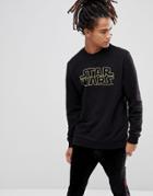 Asos Sweatshirt With Star Wars Print In Black - Black