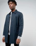 Burton Menswear Trench Coat In Navy - Navy