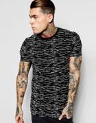 Asos Muscle T-shirt With Dash Print - Black