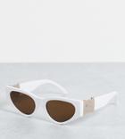 Reclaimed Vintage Inspired Cat Eye Sunglasses In Off White
