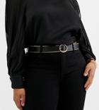 Asos Design Curve Chain Edge Circle Buckle Waist And Hip Jeans Belt In Black