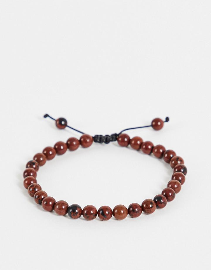 Bolongaro Trevor Brown Stone Beaded Bracelet