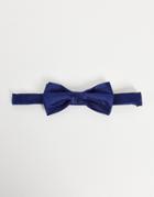 Gianni Feraud Plain Satin Bow Tie-navy