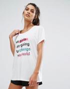Mango Sport Logo T-shirt - White