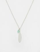Design B Feather Necklace - Silver