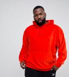 Puma Plus Velvet Pullover Hoodie In Red Exclusive To Asos - Red