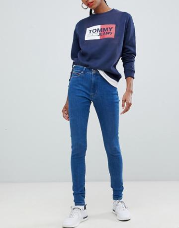 Tommy Jeans Super High Rise Skinny Jean - Blue