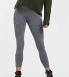 Asos Design Maternity Petite Over The Bump Legging In Marl-grey