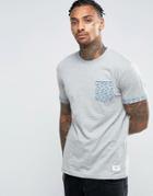 Bellfield T-shirt With Printed Pocket And Cuff - Navy