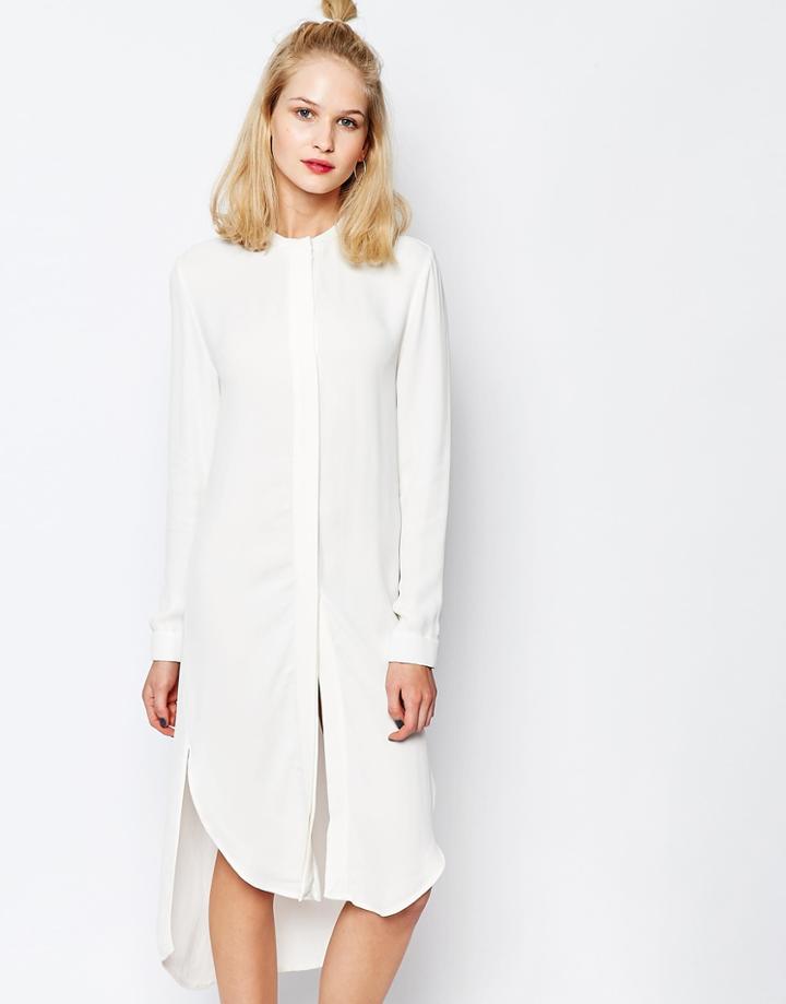 Samsoe & Samsoe Elme Longline Shirt Dress - Clear Cream