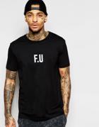 Asos T-shirt With Fu Embroidery - Black