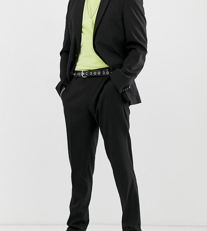 Collusion Skinny Suit Pants In Black - Black