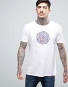 Pretty Green Camley T-shirt Paisley Applique Logo In White - White