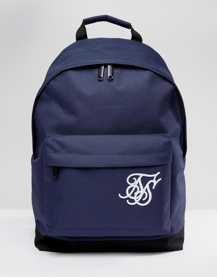 Siksilk Backpack In Navy - Navy