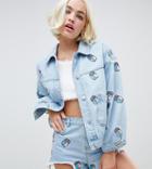 The Simpsons X Asos Design Denim Jacket Two-piece - Blue