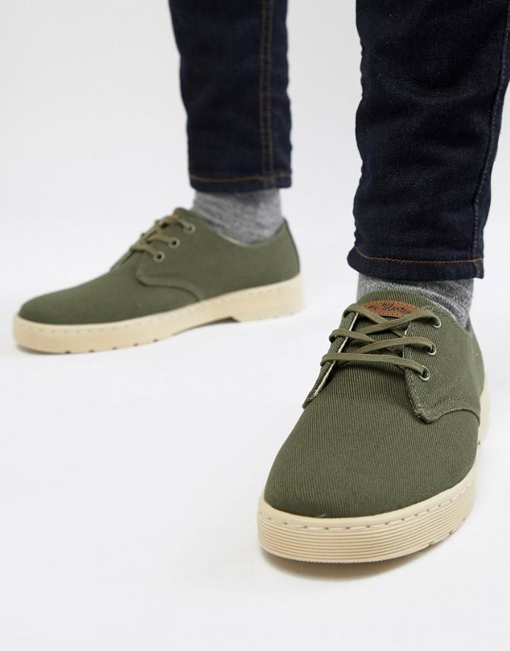 Dr Martens Delray Overdyed 3-eye Shoes In Green - Green