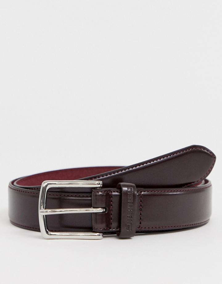 Ben Sherman Skinny Leather Belt Brown