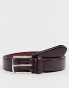 Ben Sherman Skinny Leather Belt Brown