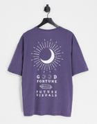 Jack & Jones Originals Oversized T-shirt With Good Fortune Back Print In Gray