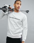 Peak Performance Goldeck Crew Neck Logo Sweat In Off White - White