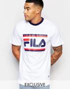 Fila Black Line T-shirt With Script Logo - White
