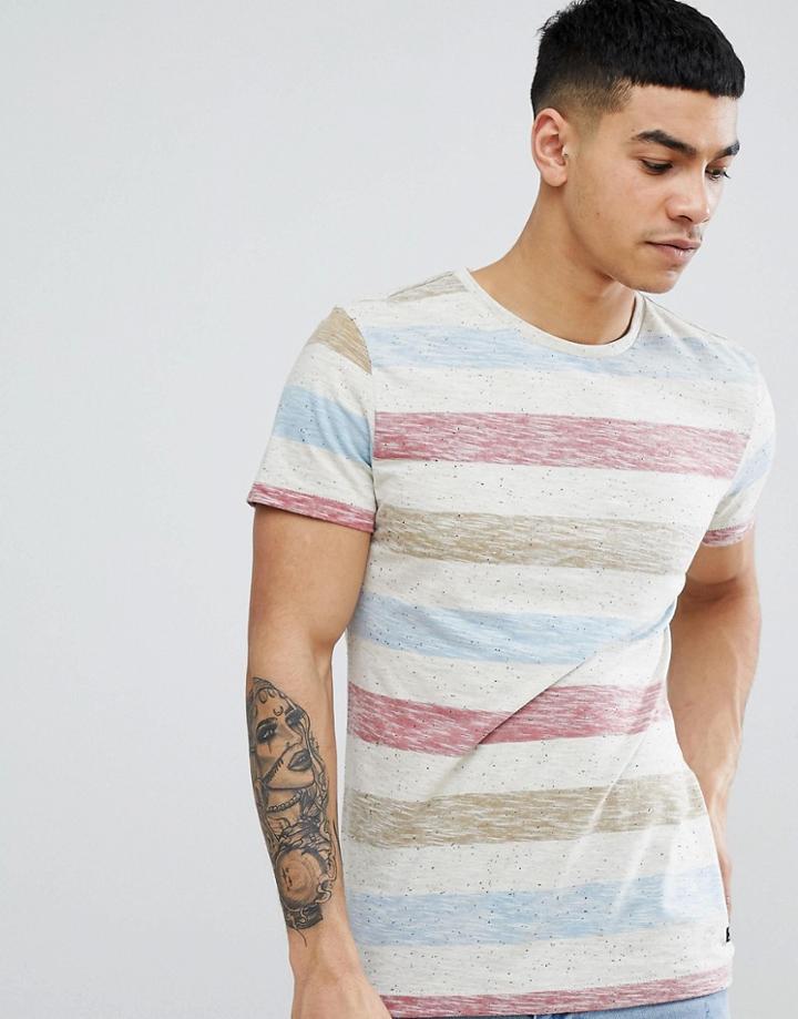 Blend Block Stripe T-shirt - White