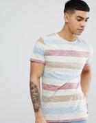 Blend Block Stripe T-shirt - White