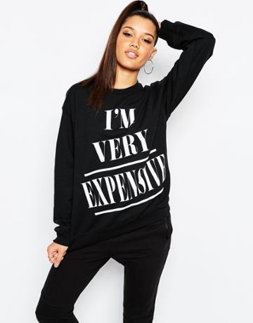 Missguided Expensive Sweatshirt - Black