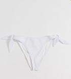 Peek & Beau Fuller Bust Exclusive Bunny Tie Bikini Bottom In White