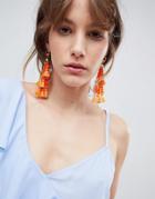 Ivyrevel Multi Tassel Earrings - Orange