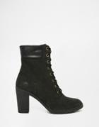 Timberland Glancy Black 6 Inch Heeled Boots - Black