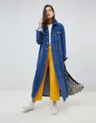 Kings Of Indigo Long Line Denim Jacket - Blue