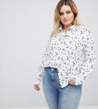 Asos Design Curve Shirt In Star Print - Multi