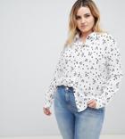 Asos Design Curve Shirt In Star Print - Multi