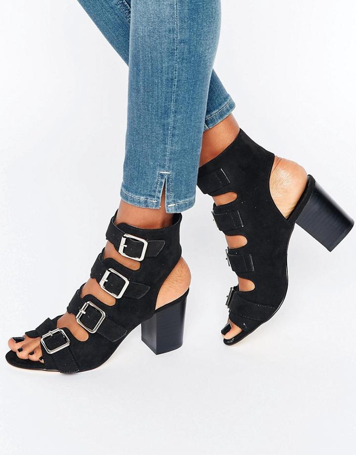 Asos Tais Multi Buckle Sandals - Black