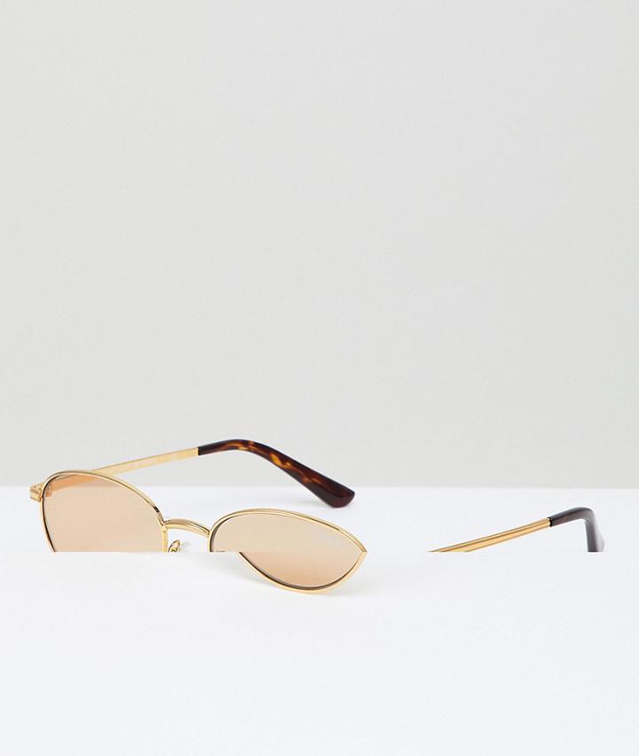 Vogue Round Sunglasses By Gigi Hadid In Gold - Gold